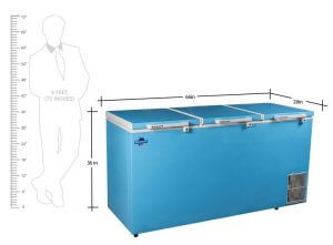 Rockwell Beverage Chiller 517 Liters | IC888 TD | Triple Door | Chest Cooler | Bottle Cooler | Dry Cooler | Milk Cooler | Milk Chiller|Deep Freezer